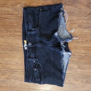 Fox Black Denim Shorts
